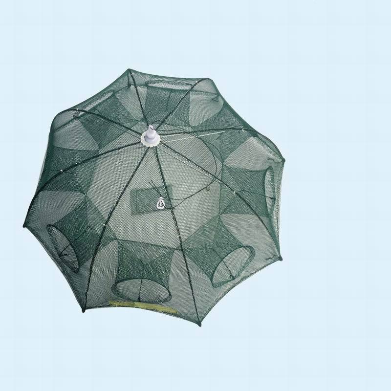 Strengthened 4-20 Holes Automatic Fishing Net Shrimp Cage Nylon Foldable Fish Trap Cast Net Cast Fold Crab Trap Fishing Network